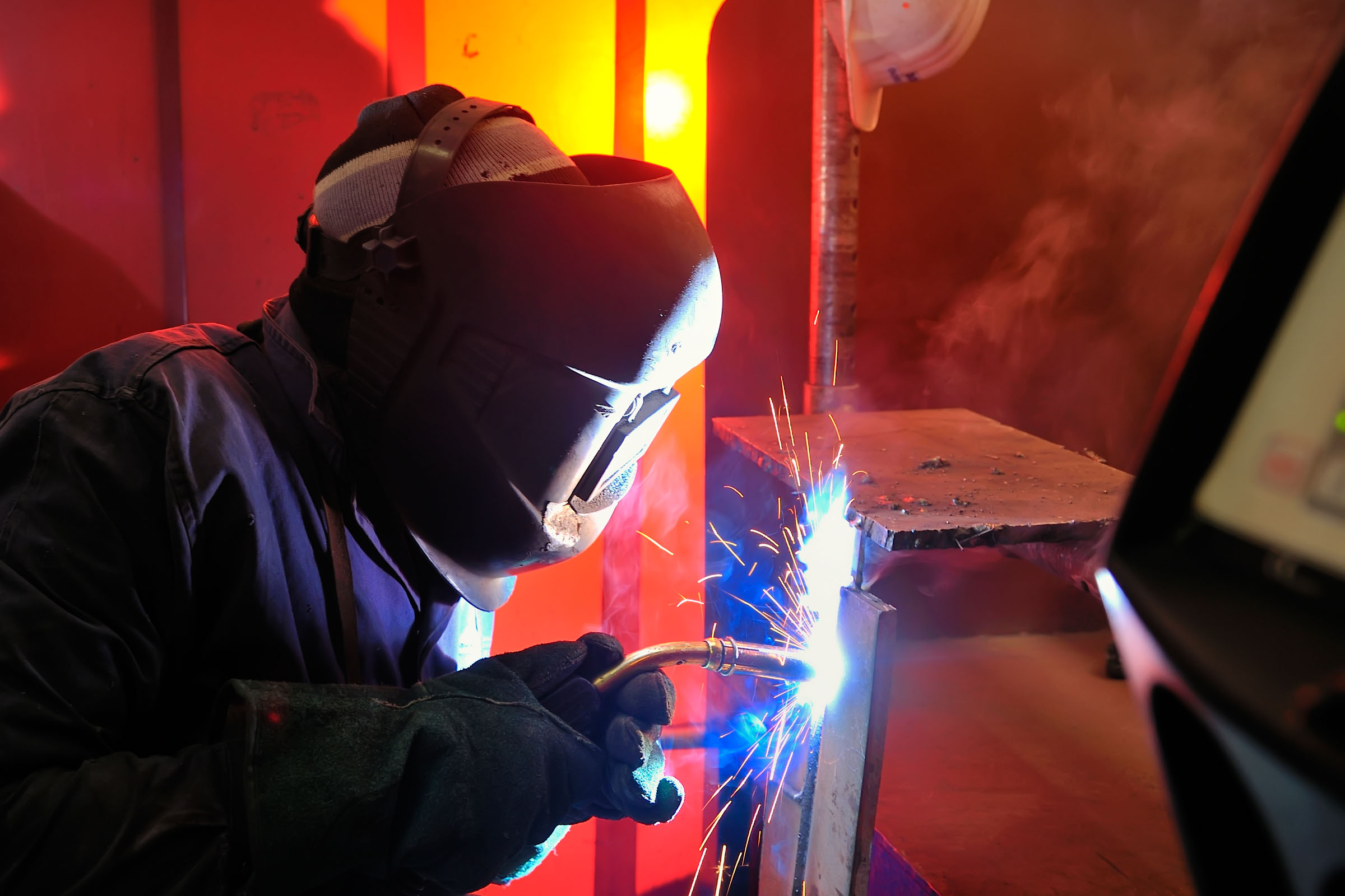 flux core welding with gas